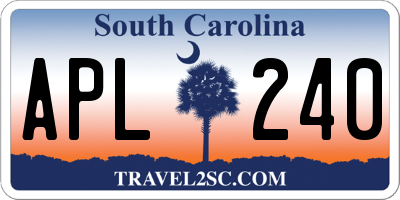 SC license plate APL240
