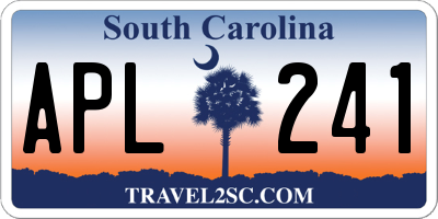 SC license plate APL241