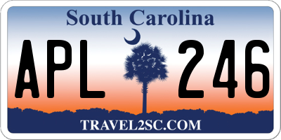 SC license plate APL246