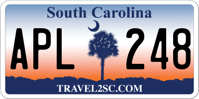 SC license plate APL248