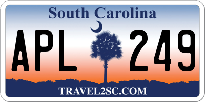 SC license plate APL249