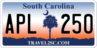 SC license plate APL250