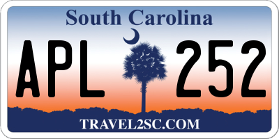 SC license plate APL252