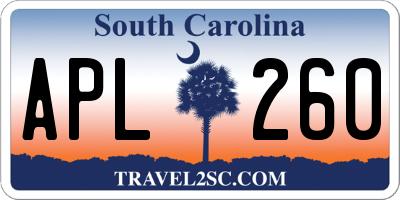 SC license plate APL260