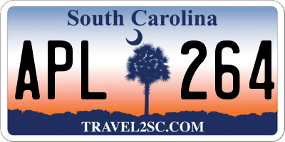 SC license plate APL264