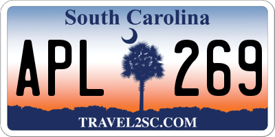 SC license plate APL269