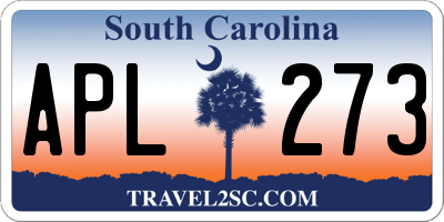 SC license plate APL273