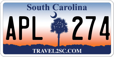 SC license plate APL274