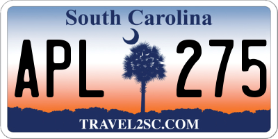 SC license plate APL275