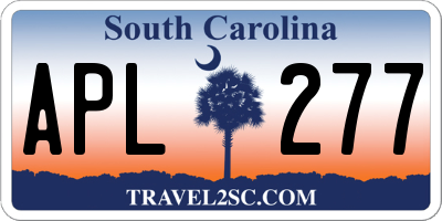 SC license plate APL277