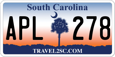 SC license plate APL278