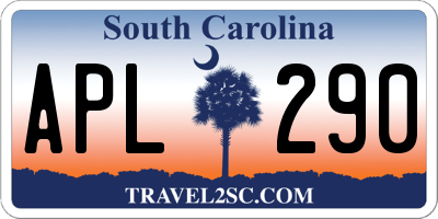 SC license plate APL290