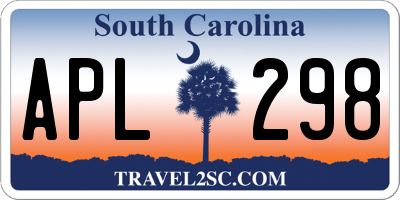 SC license plate APL298