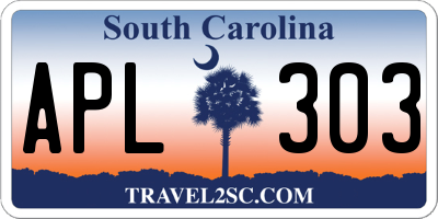SC license plate APL303