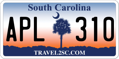 SC license plate APL310