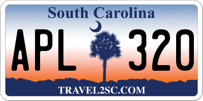 SC license plate APL320