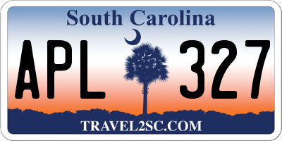 SC license plate APL327