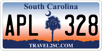 SC license plate APL328