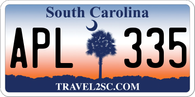 SC license plate APL335