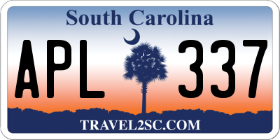 SC license plate APL337