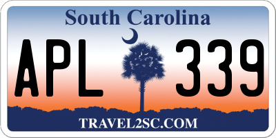 SC license plate APL339