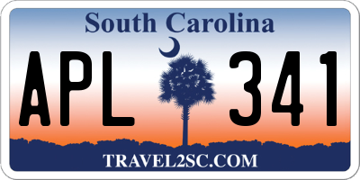 SC license plate APL341