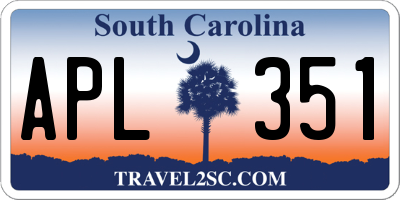 SC license plate APL351