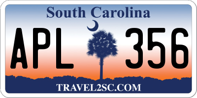 SC license plate APL356