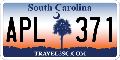 SC license plate APL371