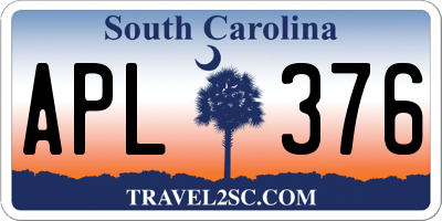 SC license plate APL376