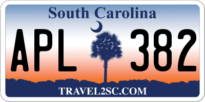 SC license plate APL382