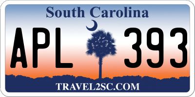 SC license plate APL393