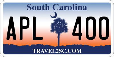 SC license plate APL400