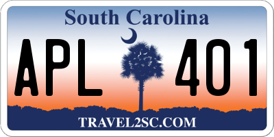 SC license plate APL401