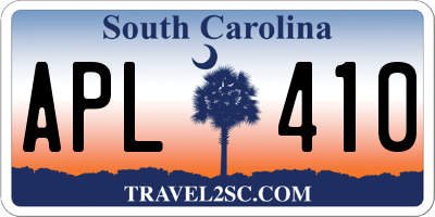 SC license plate APL410