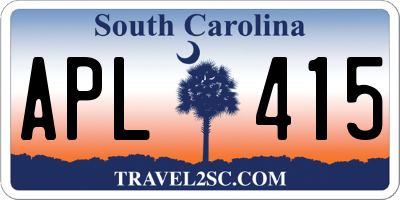 SC license plate APL415