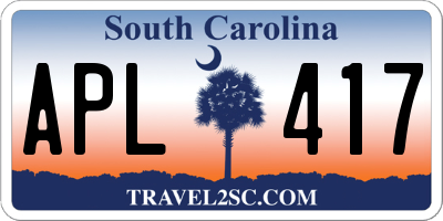 SC license plate APL417