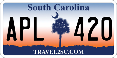 SC license plate APL420