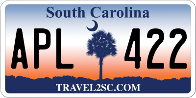 SC license plate APL422