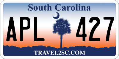 SC license plate APL427