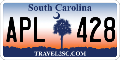 SC license plate APL428