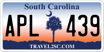 SC license plate APL439
