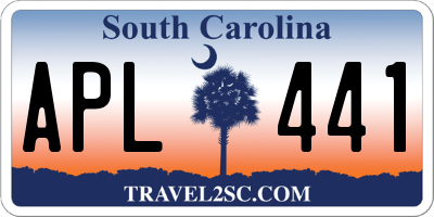SC license plate APL441