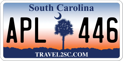 SC license plate APL446
