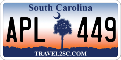 SC license plate APL449