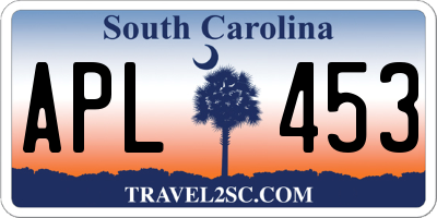 SC license plate APL453