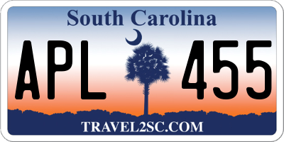 SC license plate APL455