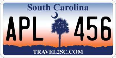 SC license plate APL456