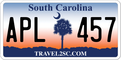 SC license plate APL457