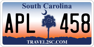 SC license plate APL458